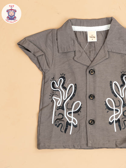 Brown - Boys Readymade Shirts & Shorts