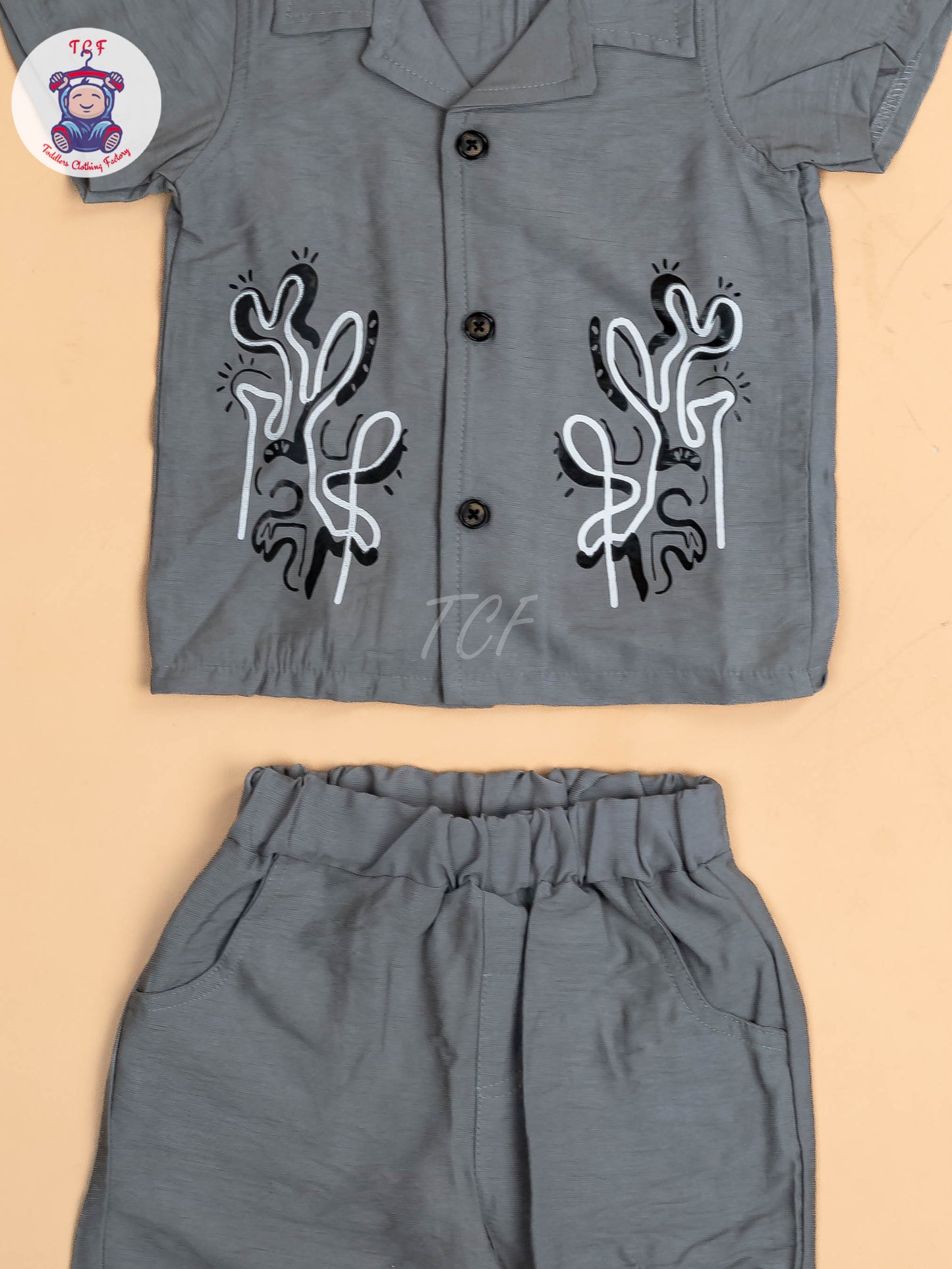 Grey - Boys Readymade Shirts & Shorts
