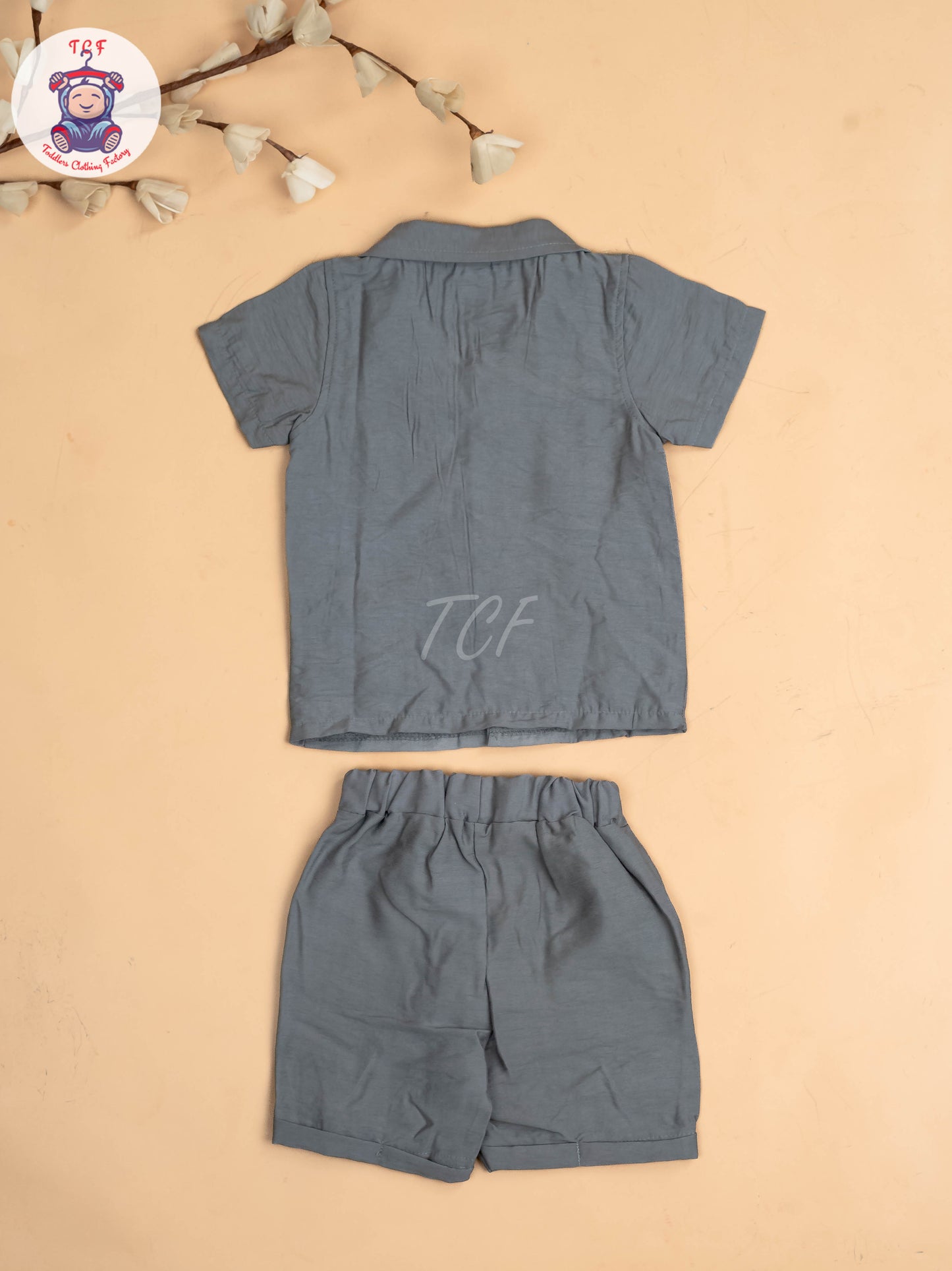 Grey - Boys Readymade Shirts & Shorts