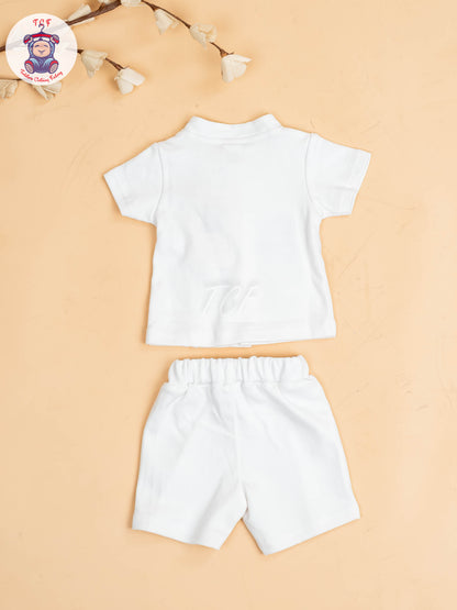 White - Boys Readymade Shirts & Shorts