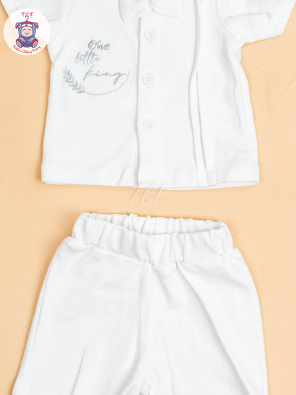 White - Boys Readymade Shirts & Shorts