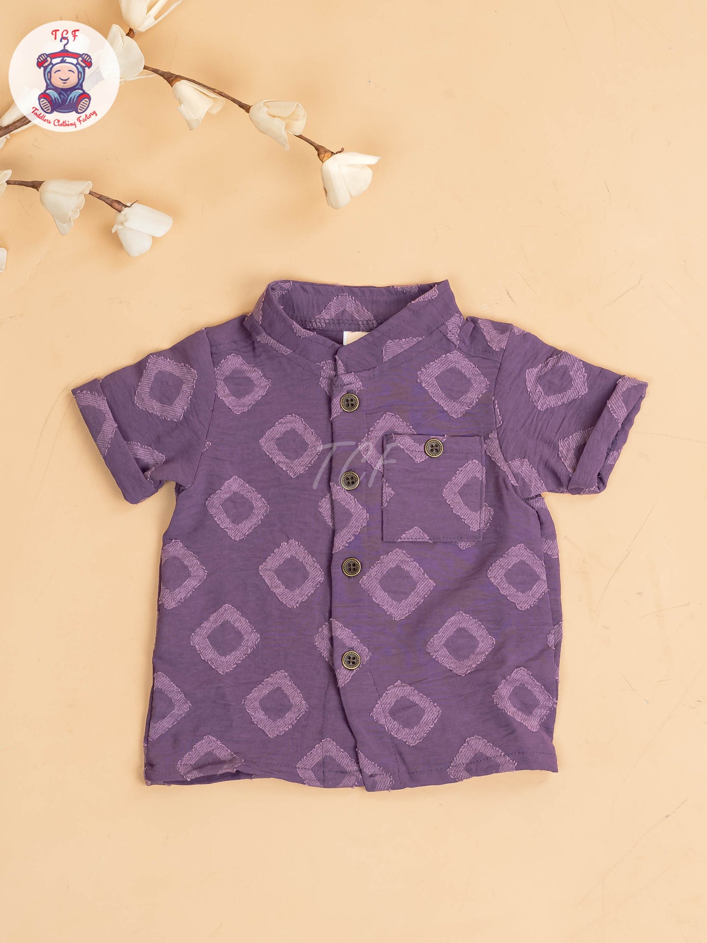Purple - Boys Readymade Shirts & Shorts
