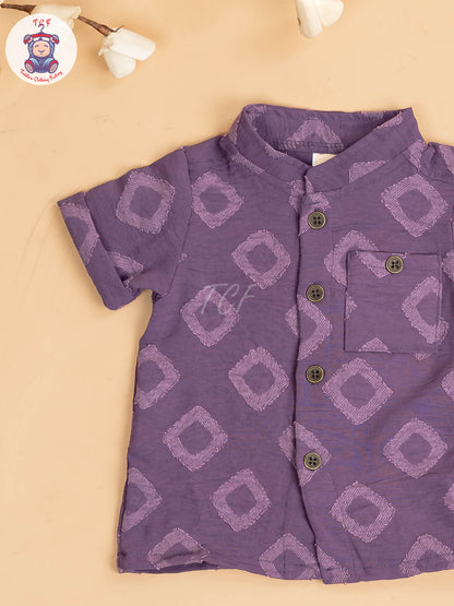 Purple - Boys Readymade Shirts & Shorts