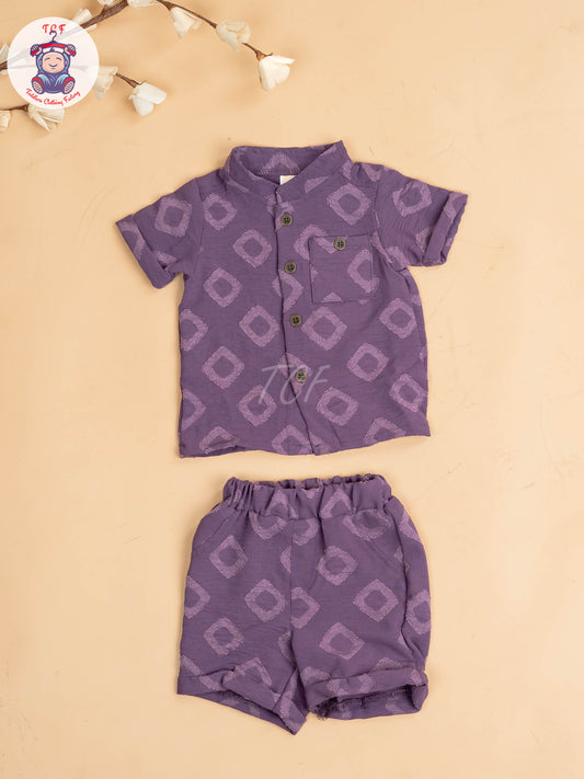 Purple - Boys Readymade Shirts & Shorts