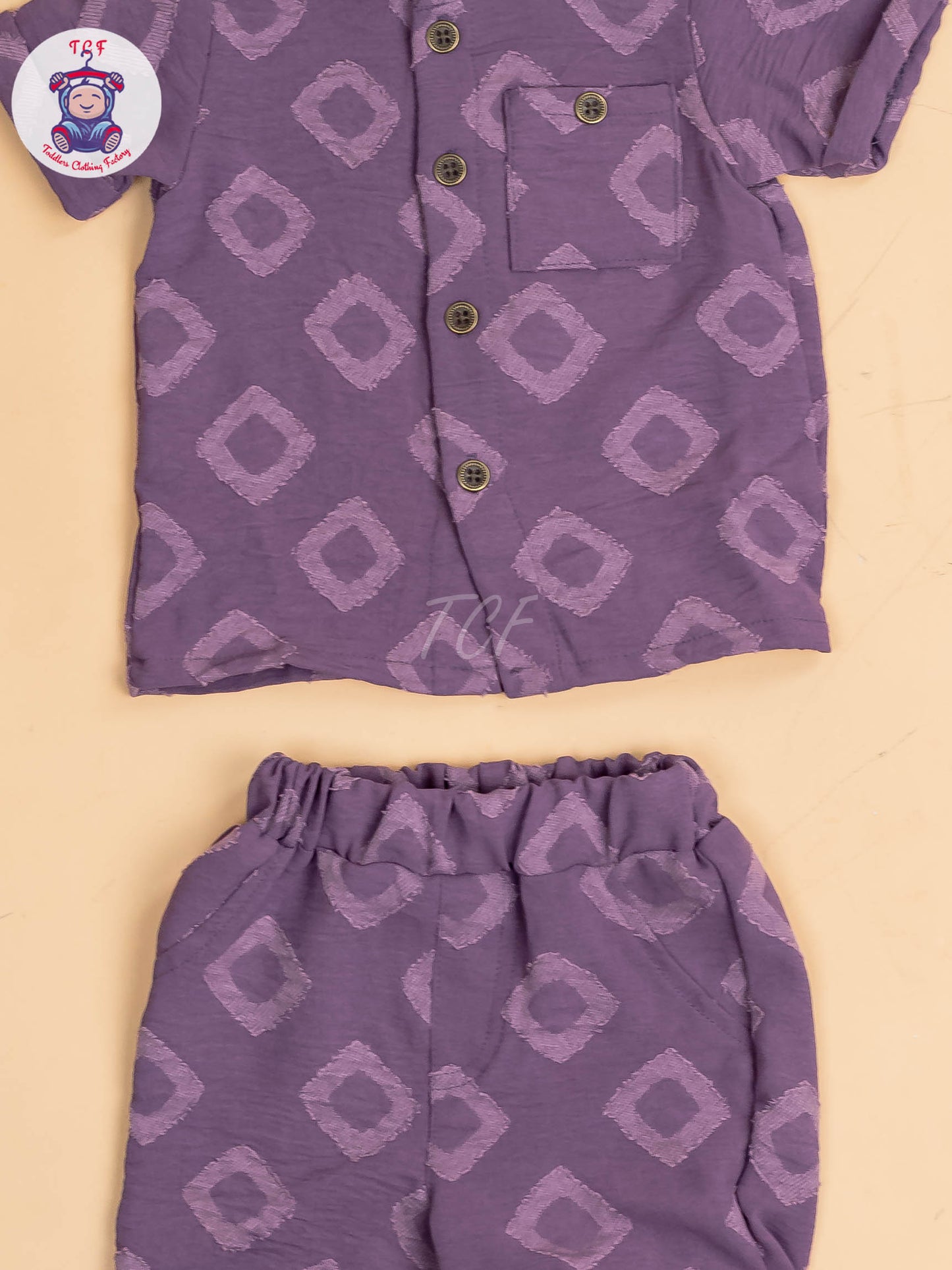 Purple - Boys Readymade Shirts & Shorts