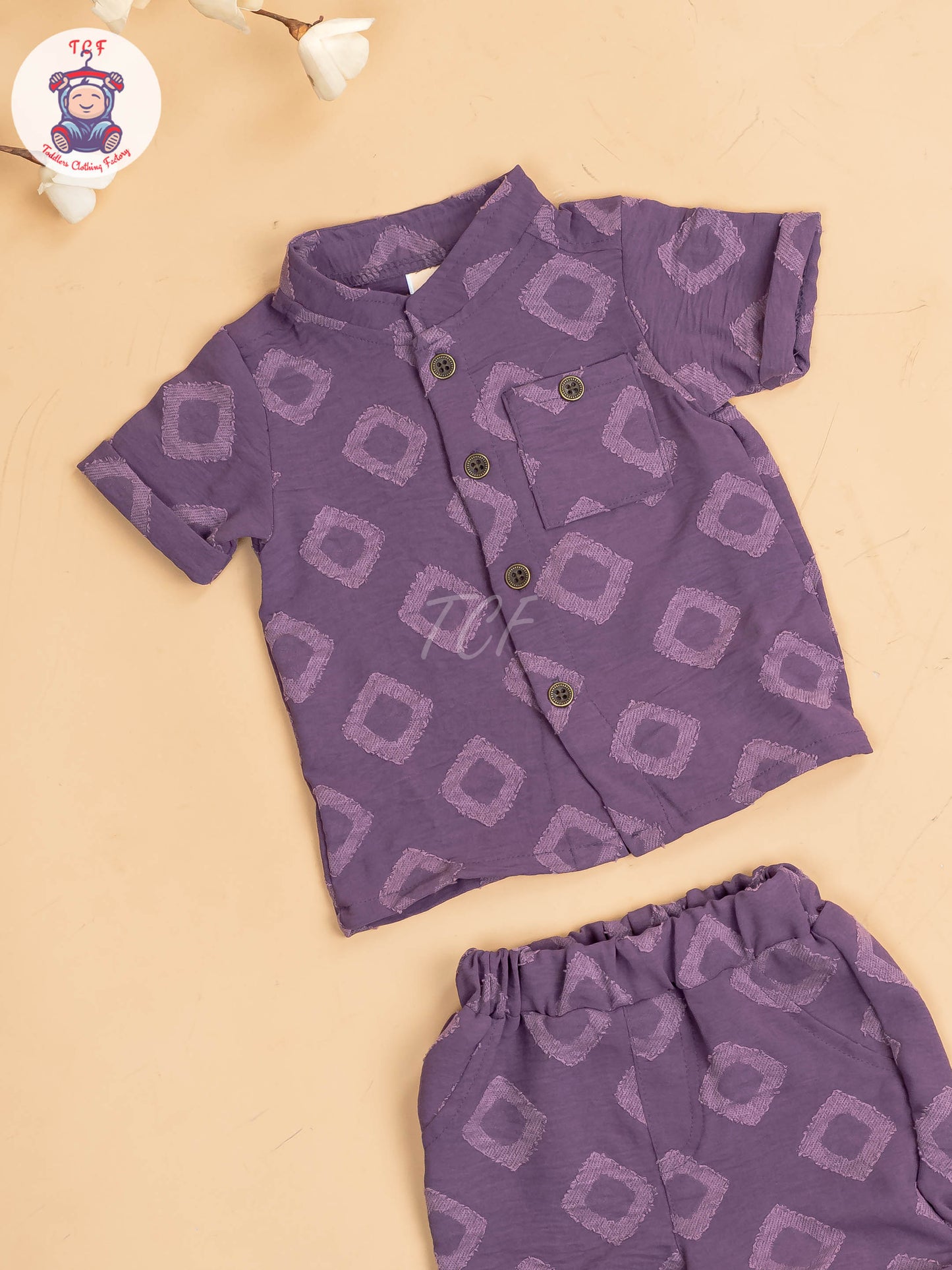 Purple - Boys Readymade Shirts & Shorts