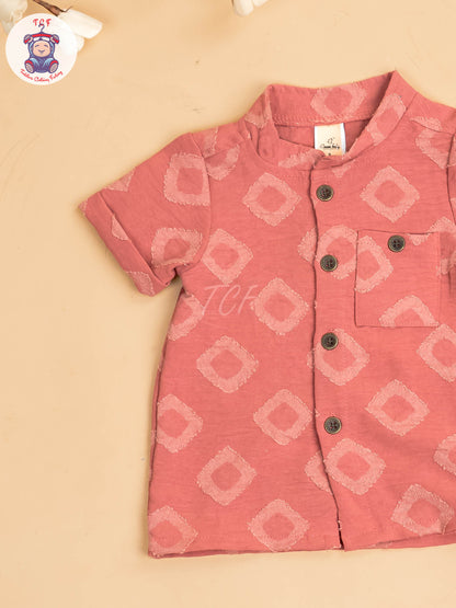 Light Pink - Boys Readymade Shirts & Shorts