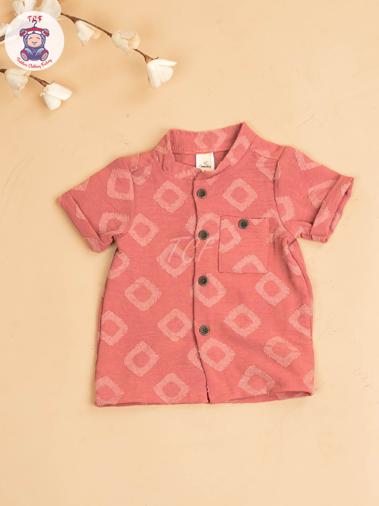 Light Pink - Boys Readymade Shirts & Shorts