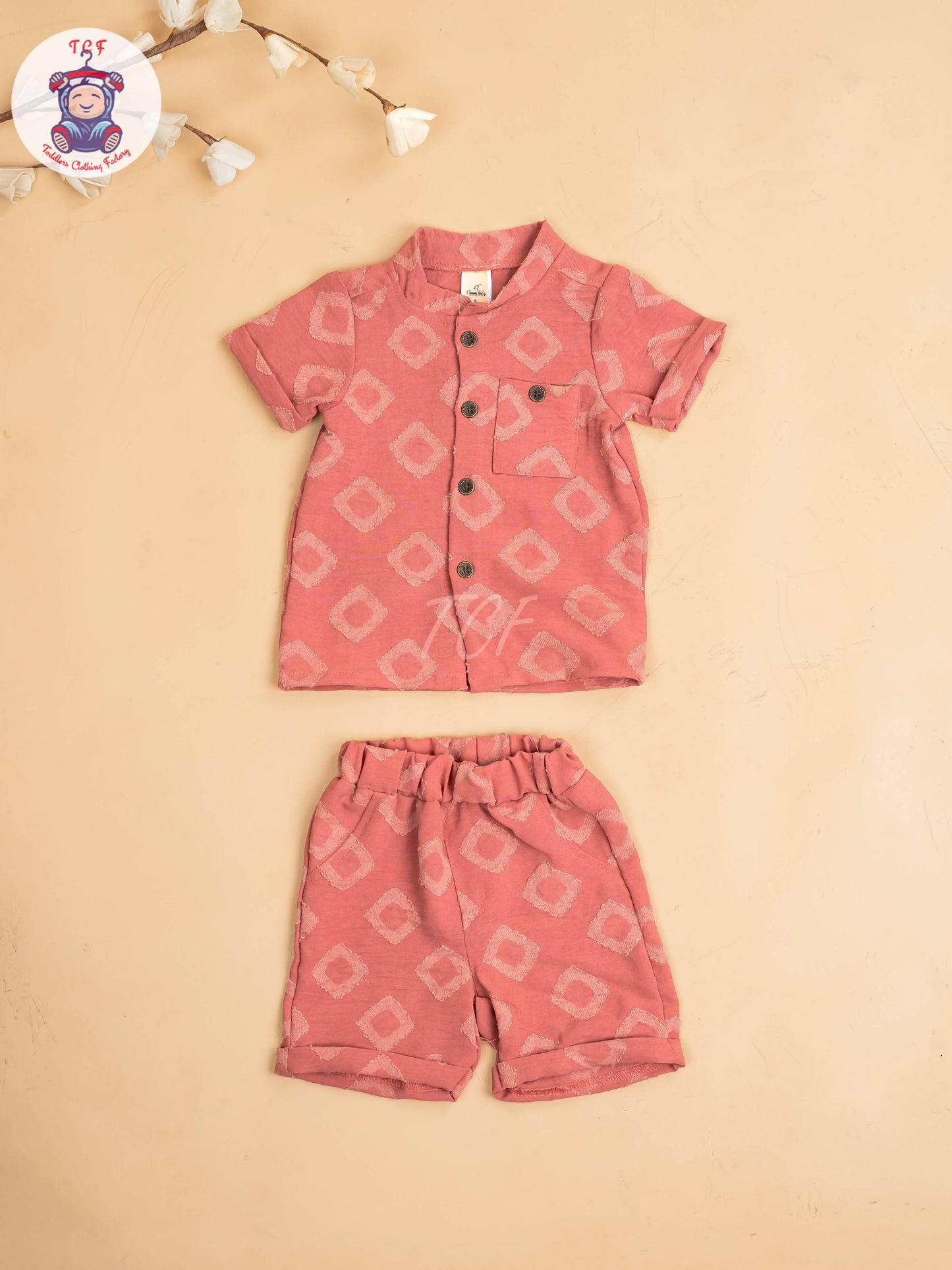 Light Pink - Boys Readymade Shirts & Shorts