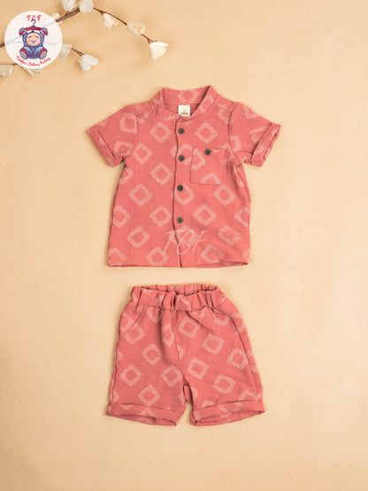 Light Pink - Boys Readymade Shirts & Shorts