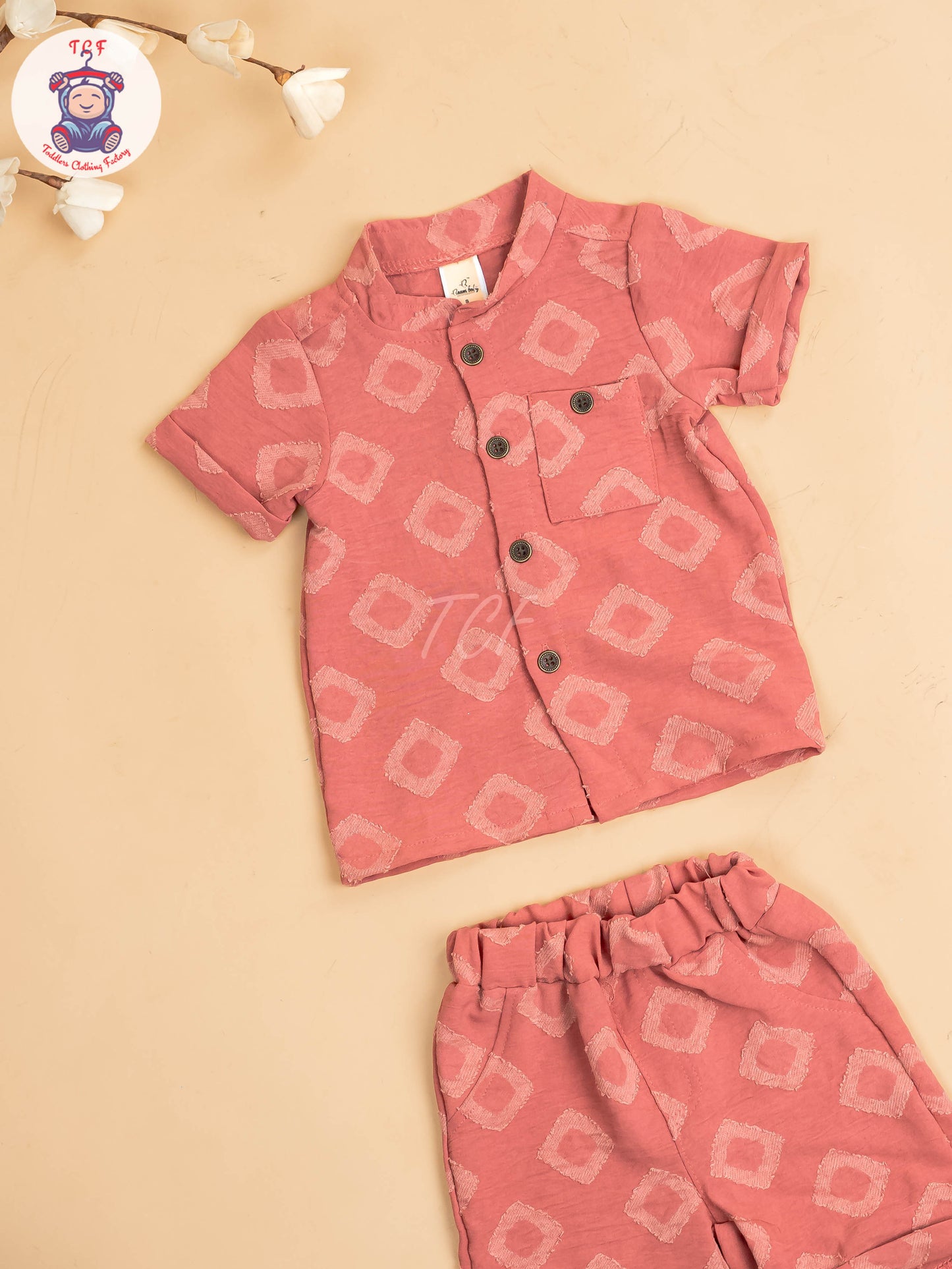 Light Pink - Boys Readymade Shirts & Shorts