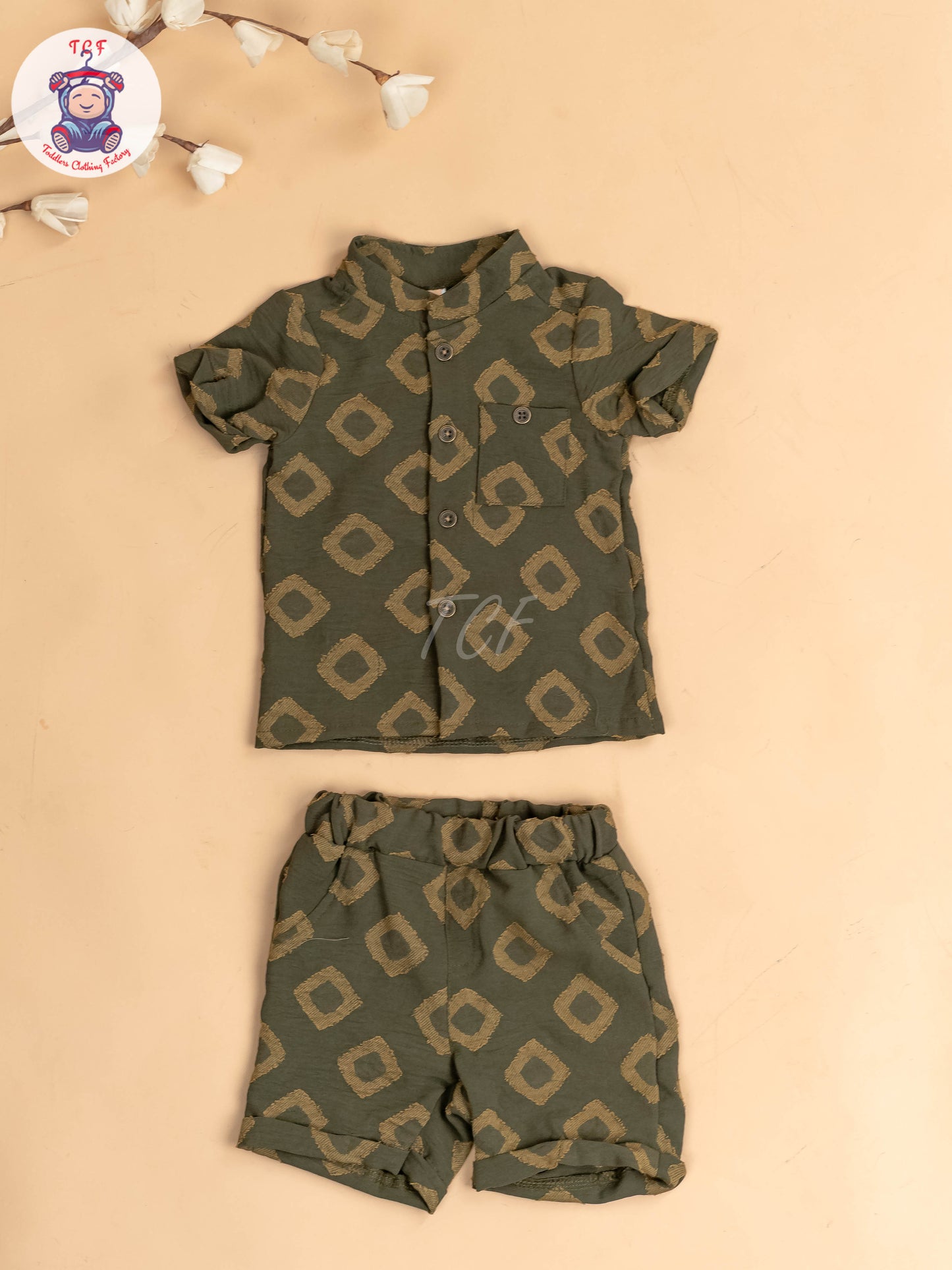 Light Green - Boys Readymade Shirts & Shorts