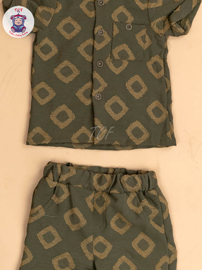 Light Green - Boys Readymade Shirts & Shorts