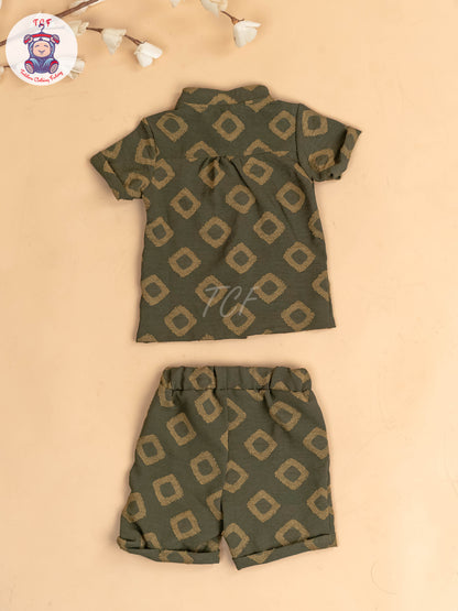 Light Green - Boys Readymade Shirts & Shorts