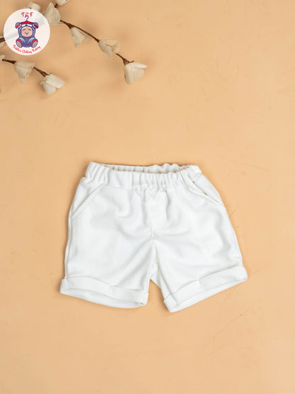 Light Brown & White - Boys Readymade Shirts & Shorts