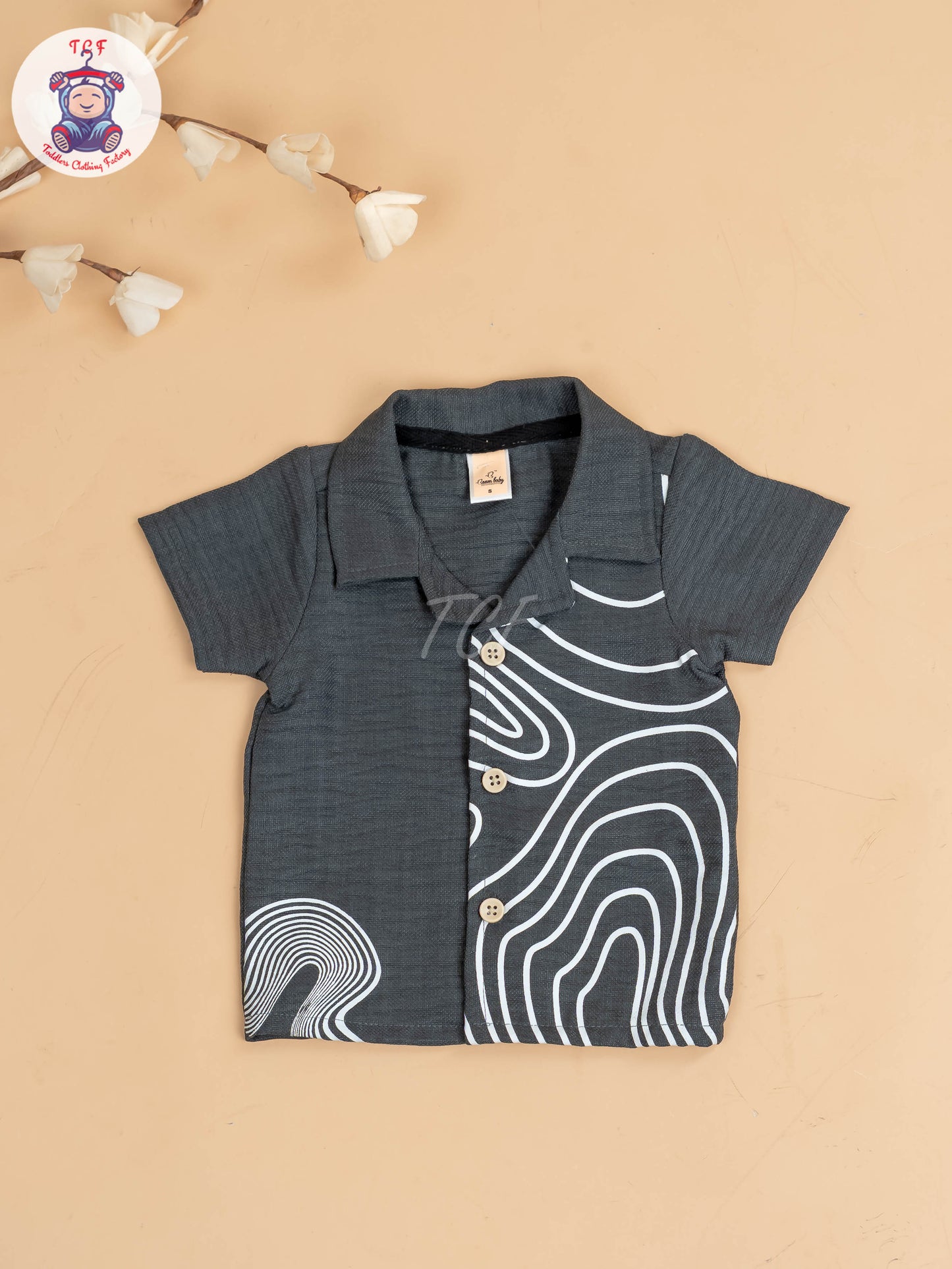 Grey & White - Boys Readymade Shirts & Shorts