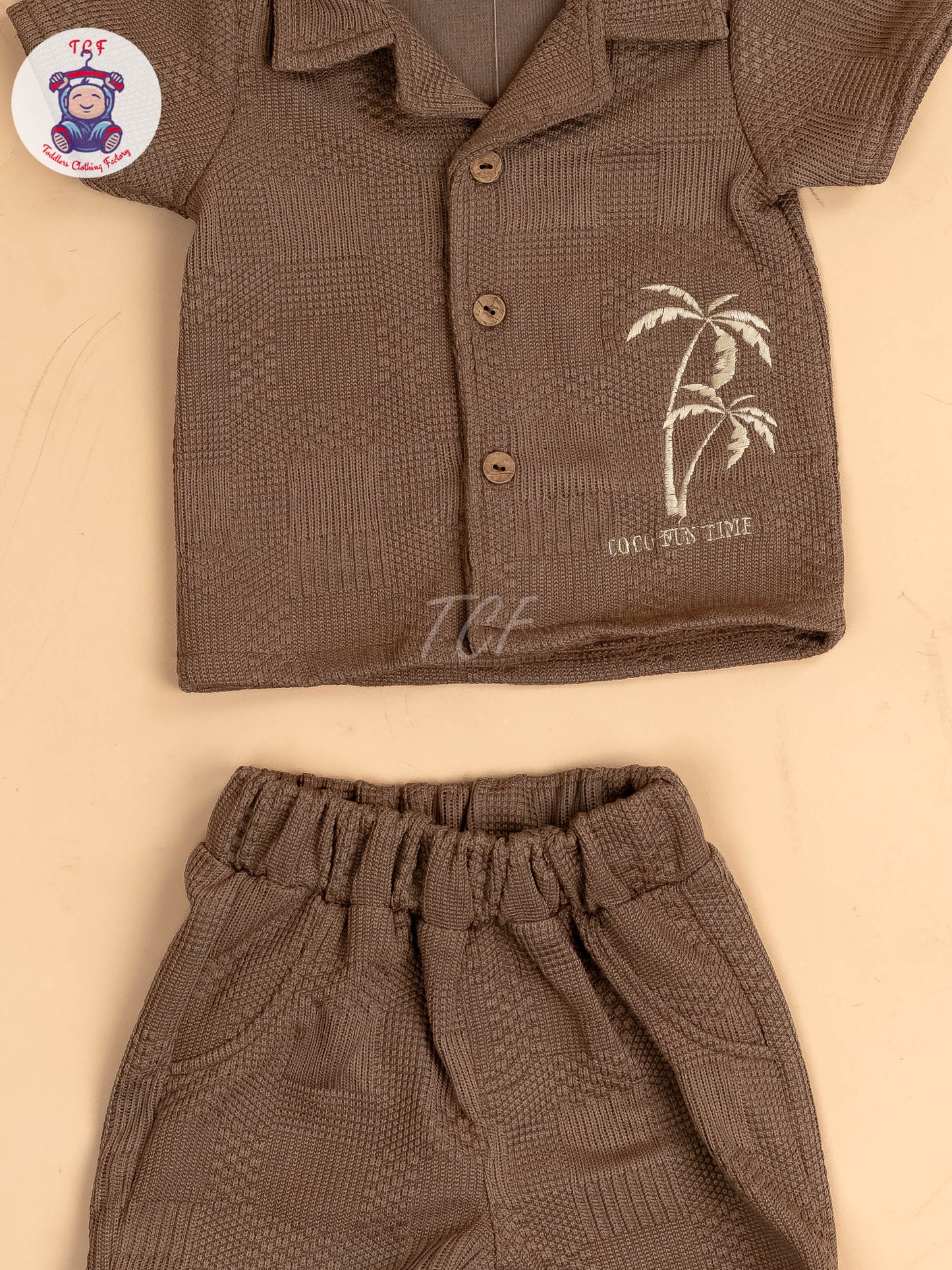 Choclate Brown - Boys Readymade Shirts & Shorts