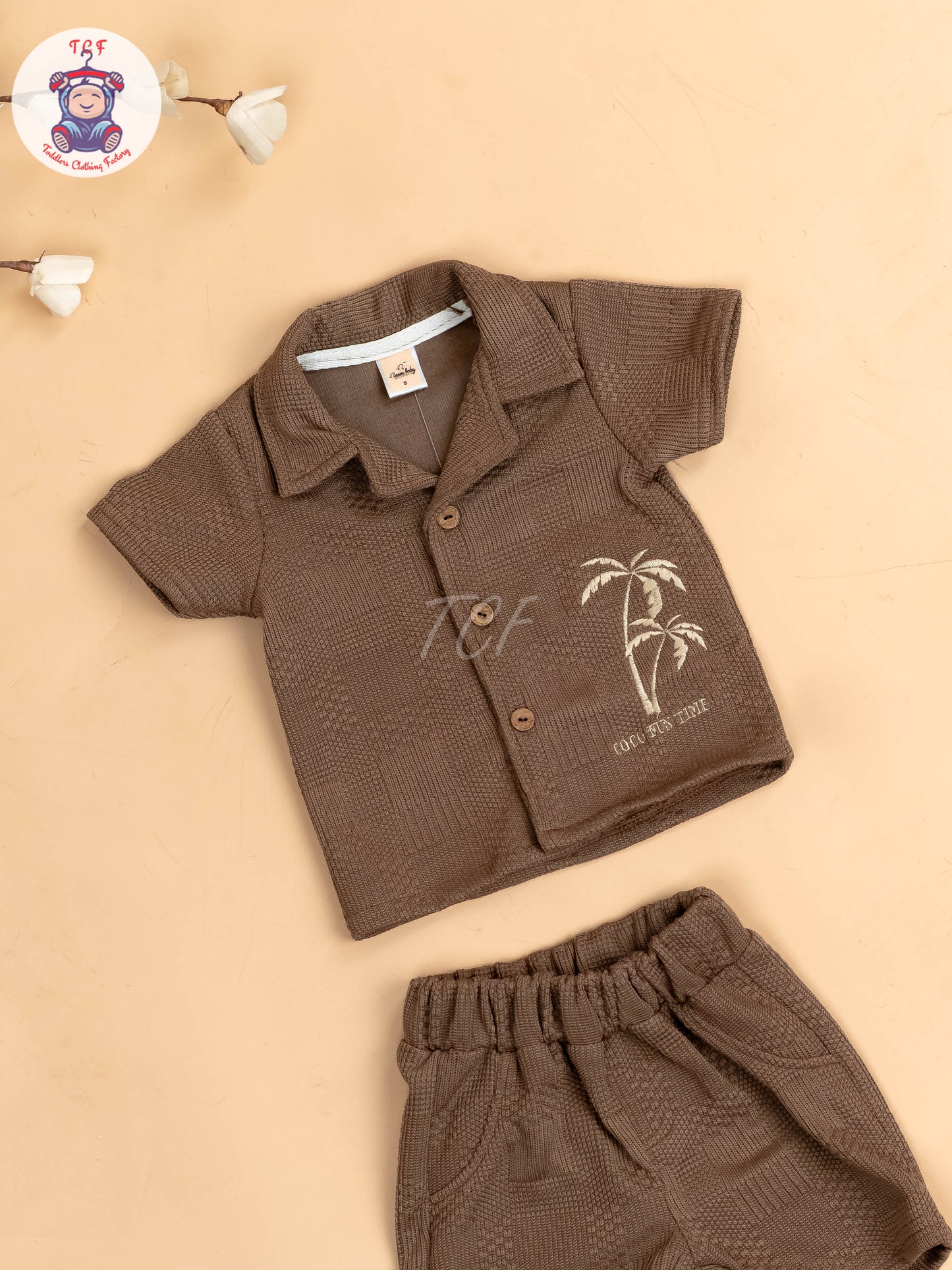 Choclate Brown - Boys Readymade Shirts & Shorts