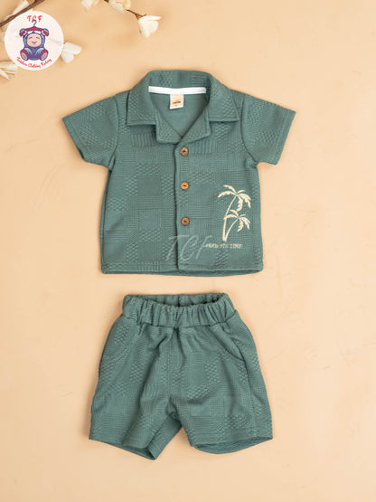 Green - Boys Readymade Shirts & Shorts