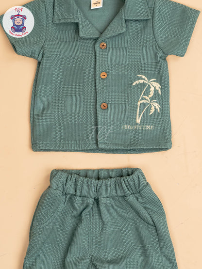 Green - Boys Readymade Shirts & Shorts