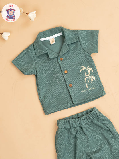 Green - Boys Readymade Shirts & Shorts