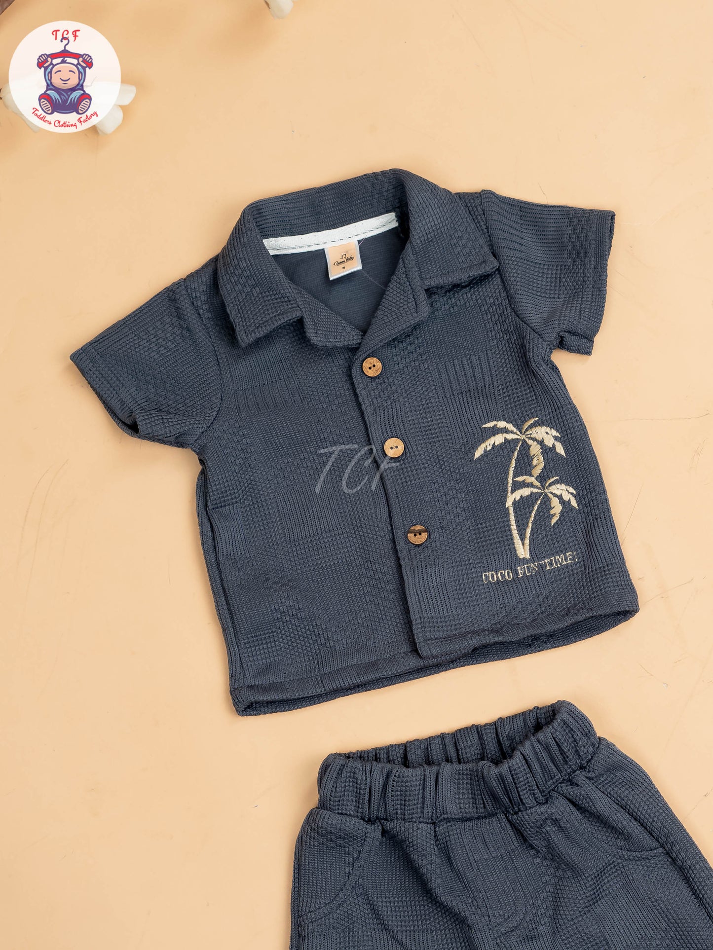 Grey - Boys Readymade Shirts & Shorts