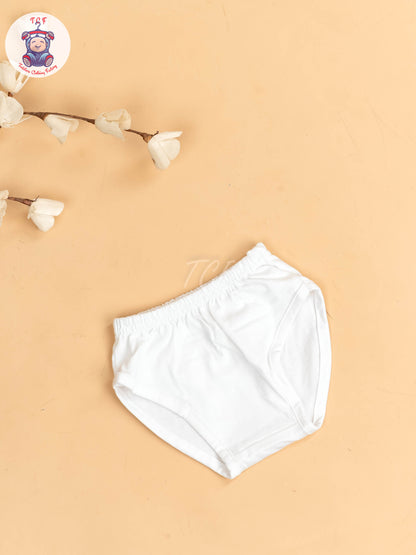 White & Light Green - Girls Cotton Frock