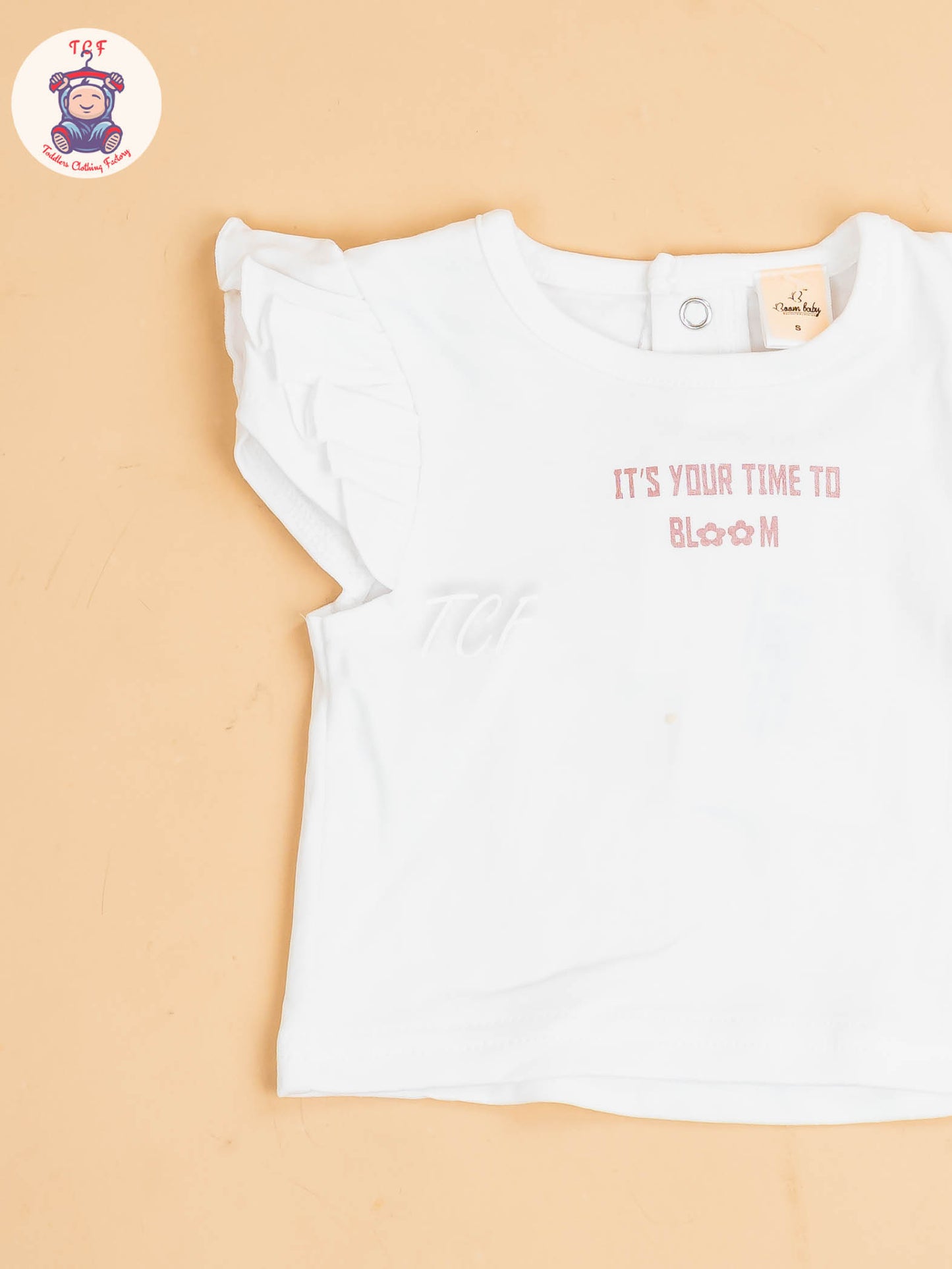 White & Light Pink - Girls Cotton Frock