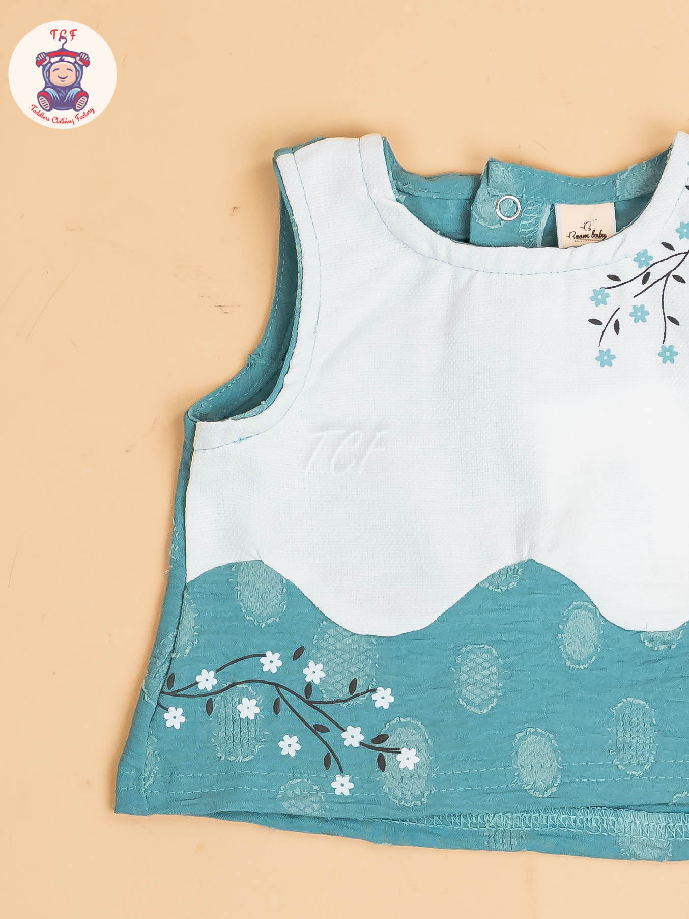 White & Light Green - Girls Readymade Co-ords Sets