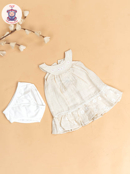 Half White - Girls Cotton Frock