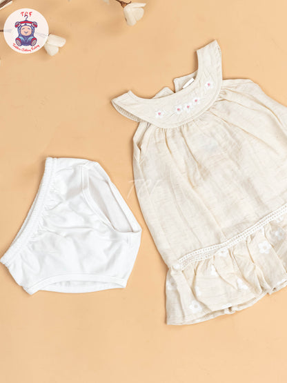 Half White - Girls Cotton Frock