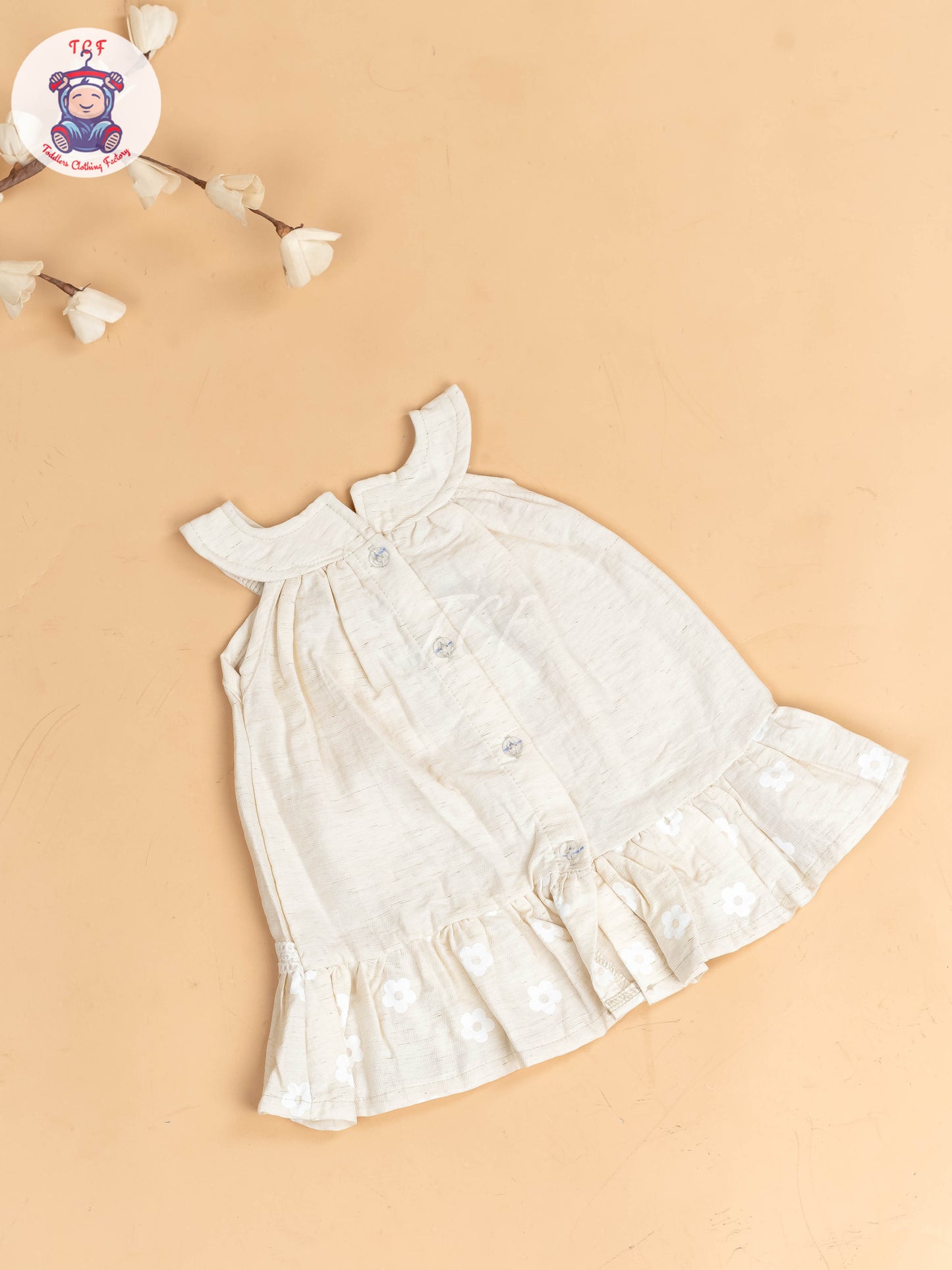 Half White - Girls Cotton Frock