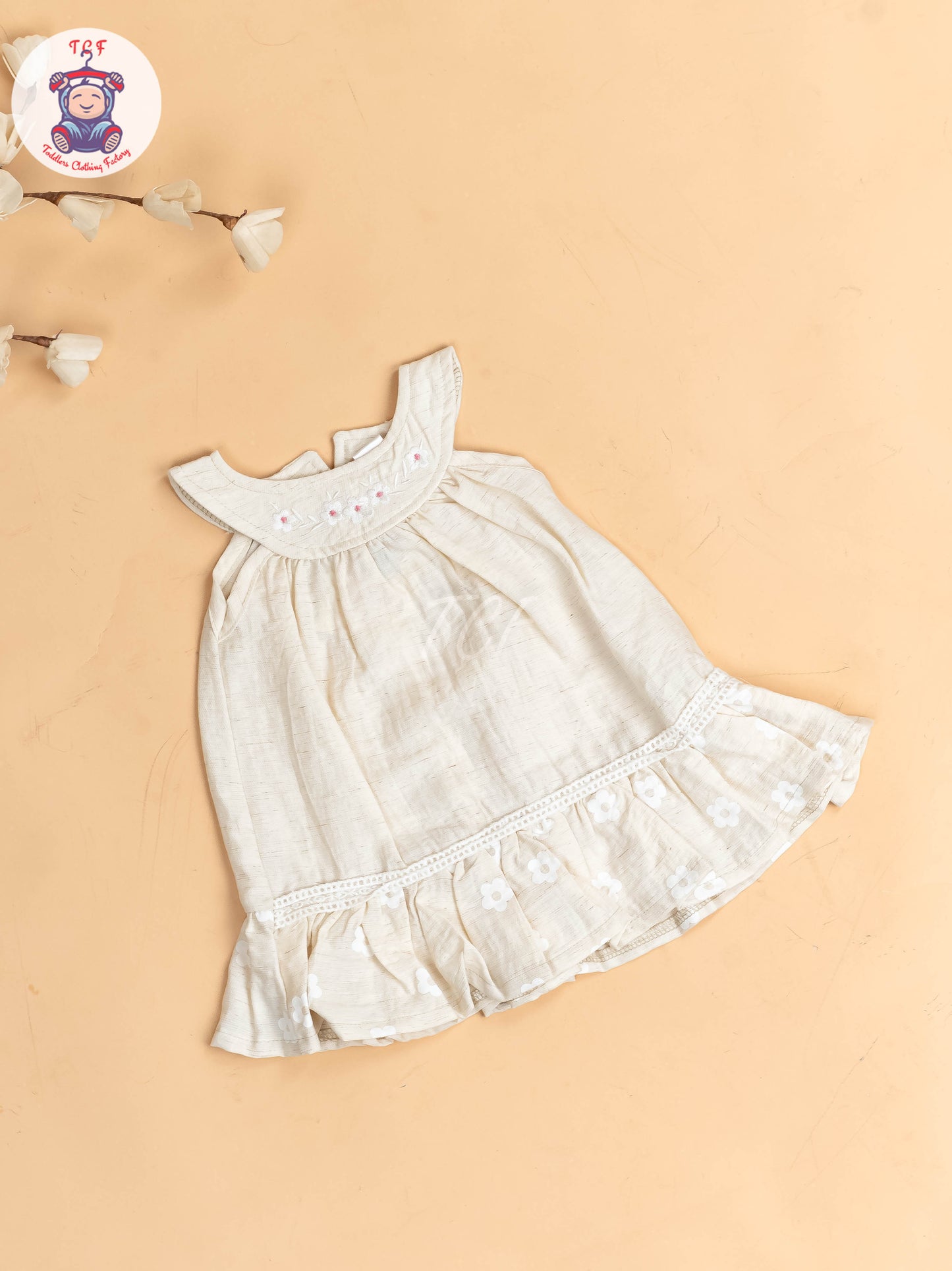 Half White - Girls Cotton Frock