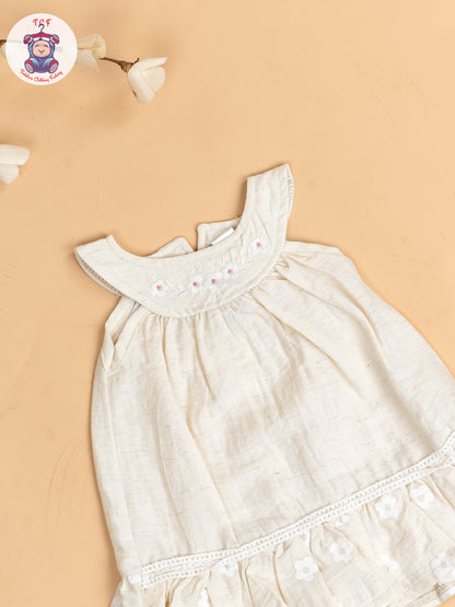 Half White - Girls Cotton Frock