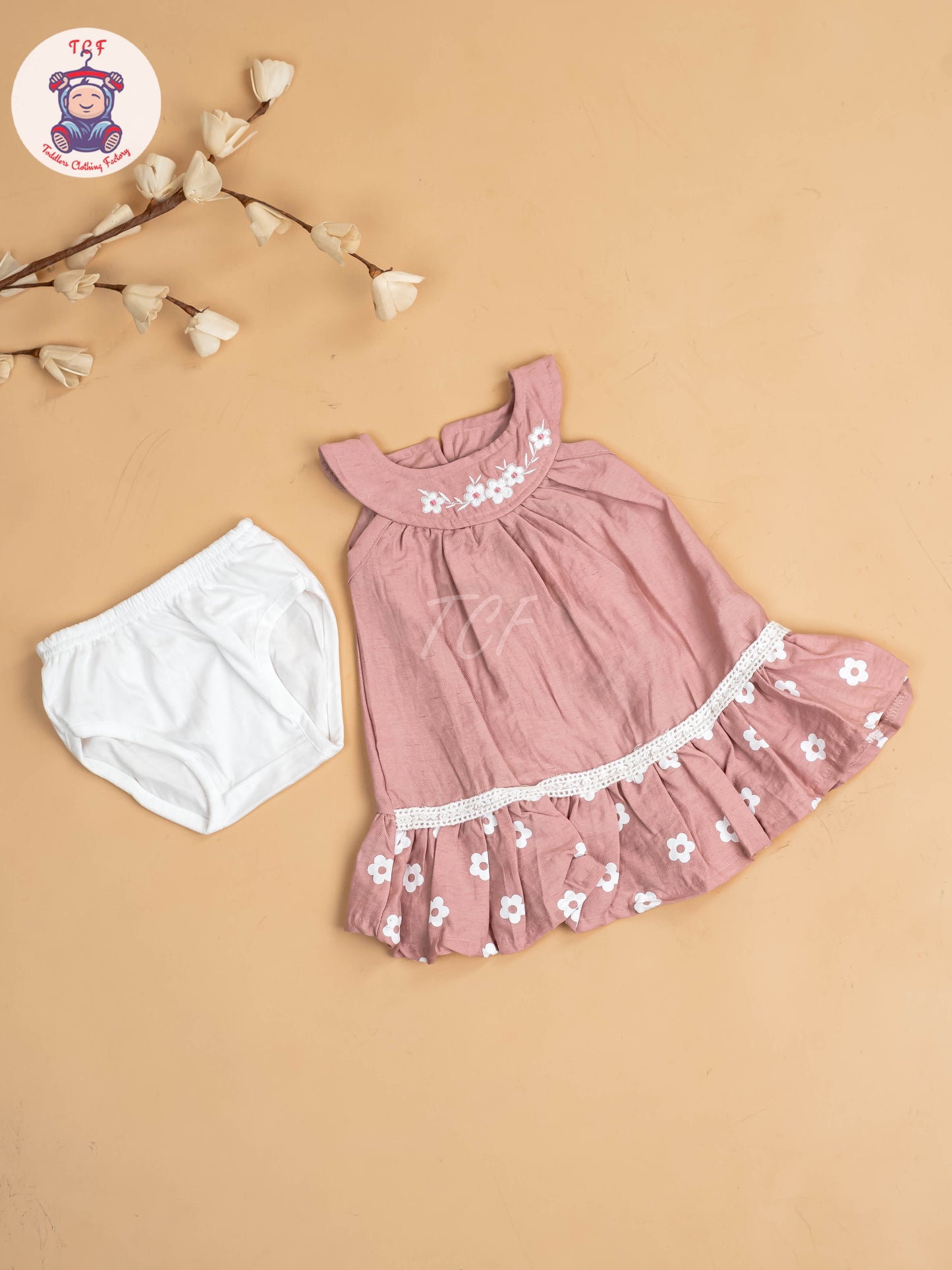 Onion Pink - Girls Cotton Frock