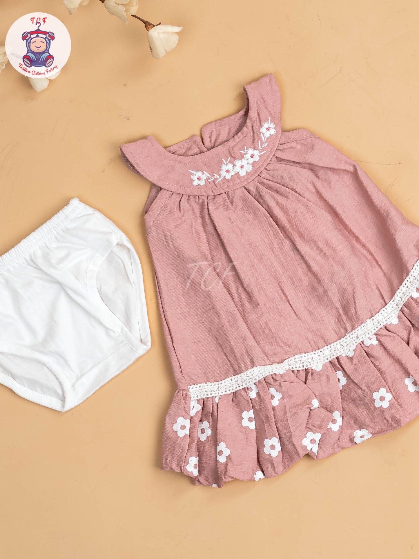 Onion Pink - Girls Cotton Frock