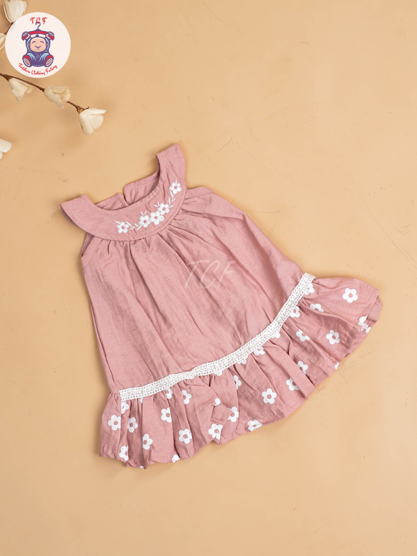 Onion Pink - Girls Cotton Frock