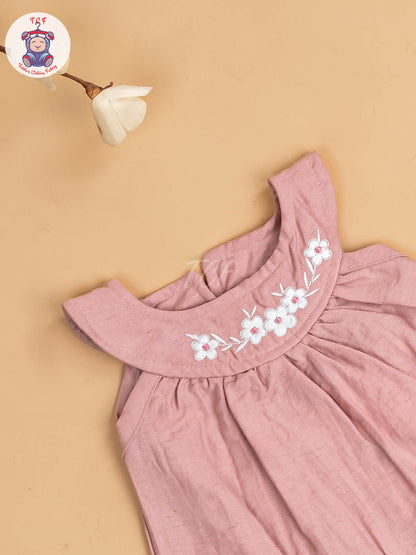 Onion Pink - Girls Cotton Frock