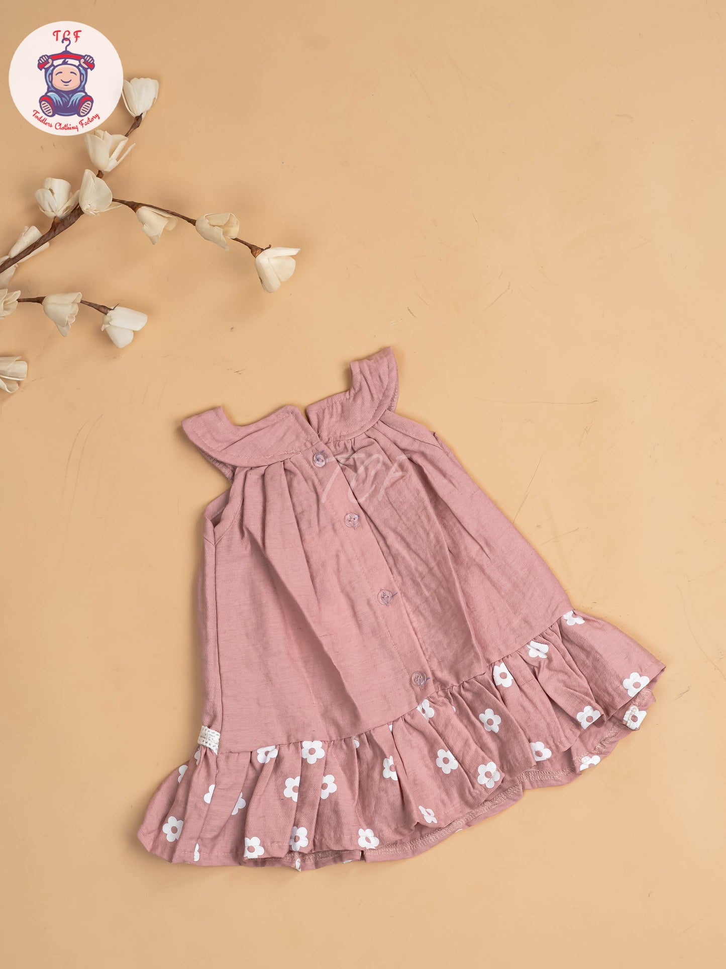 Onion Pink - Girls Cotton Frock