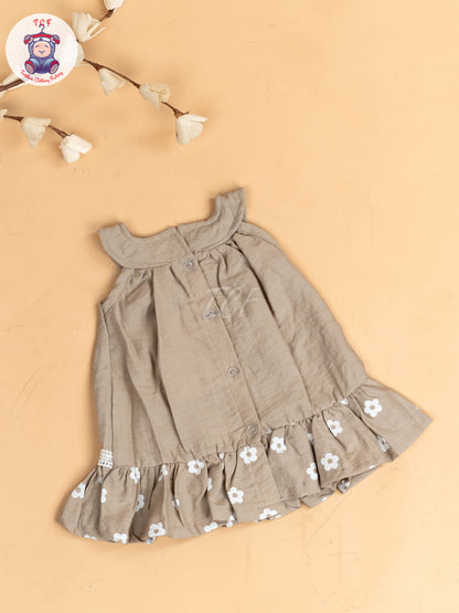 Cream - Girls Cotton Frock