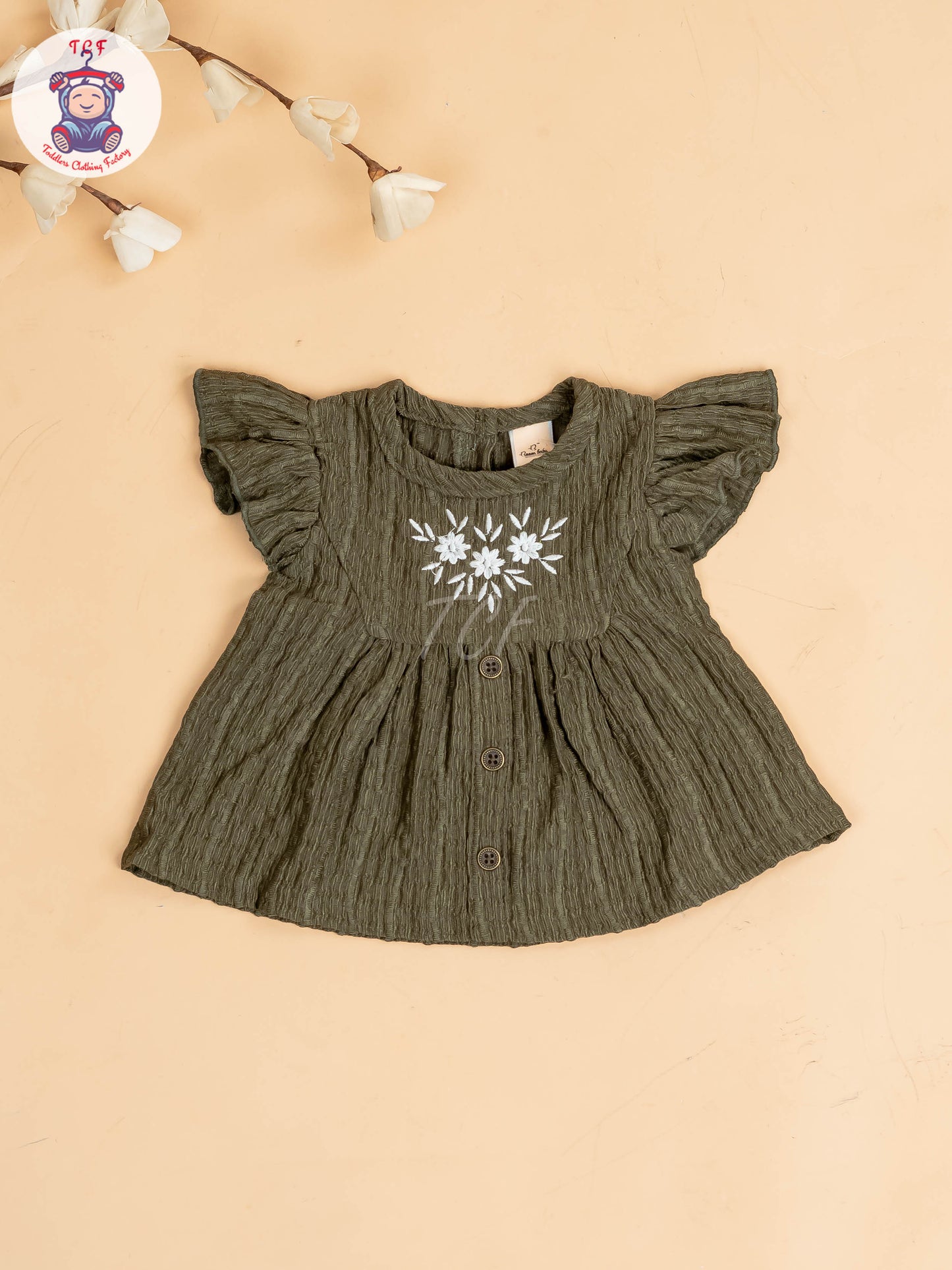 Leaf Green & White - Girls Co-ords Sets
