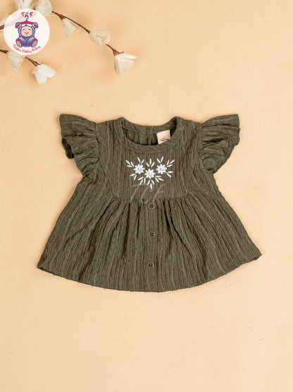 Leaf Green & White - Girls Co-ords Sets