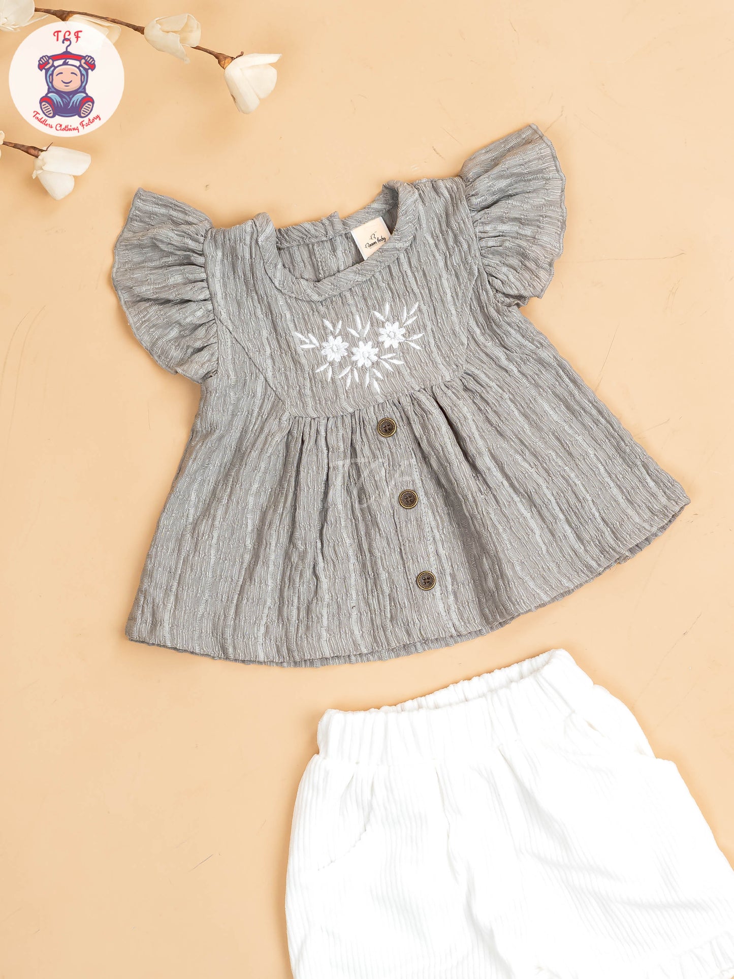 Grey & White - Girls Co-ords Sets