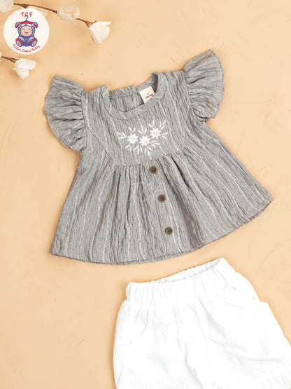 Grey & White - Girls Co-ords Sets