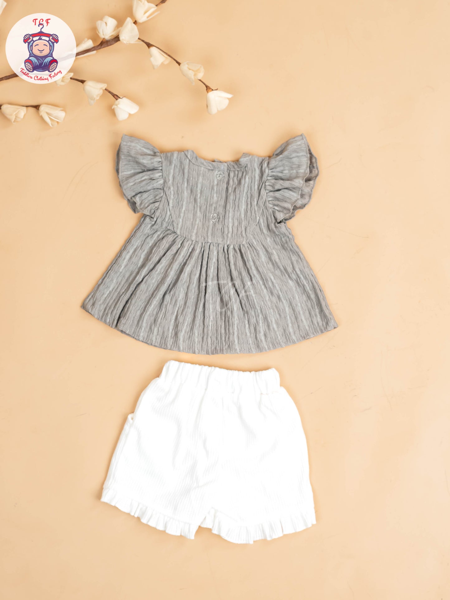 Grey & White - Girls Co-ords Sets