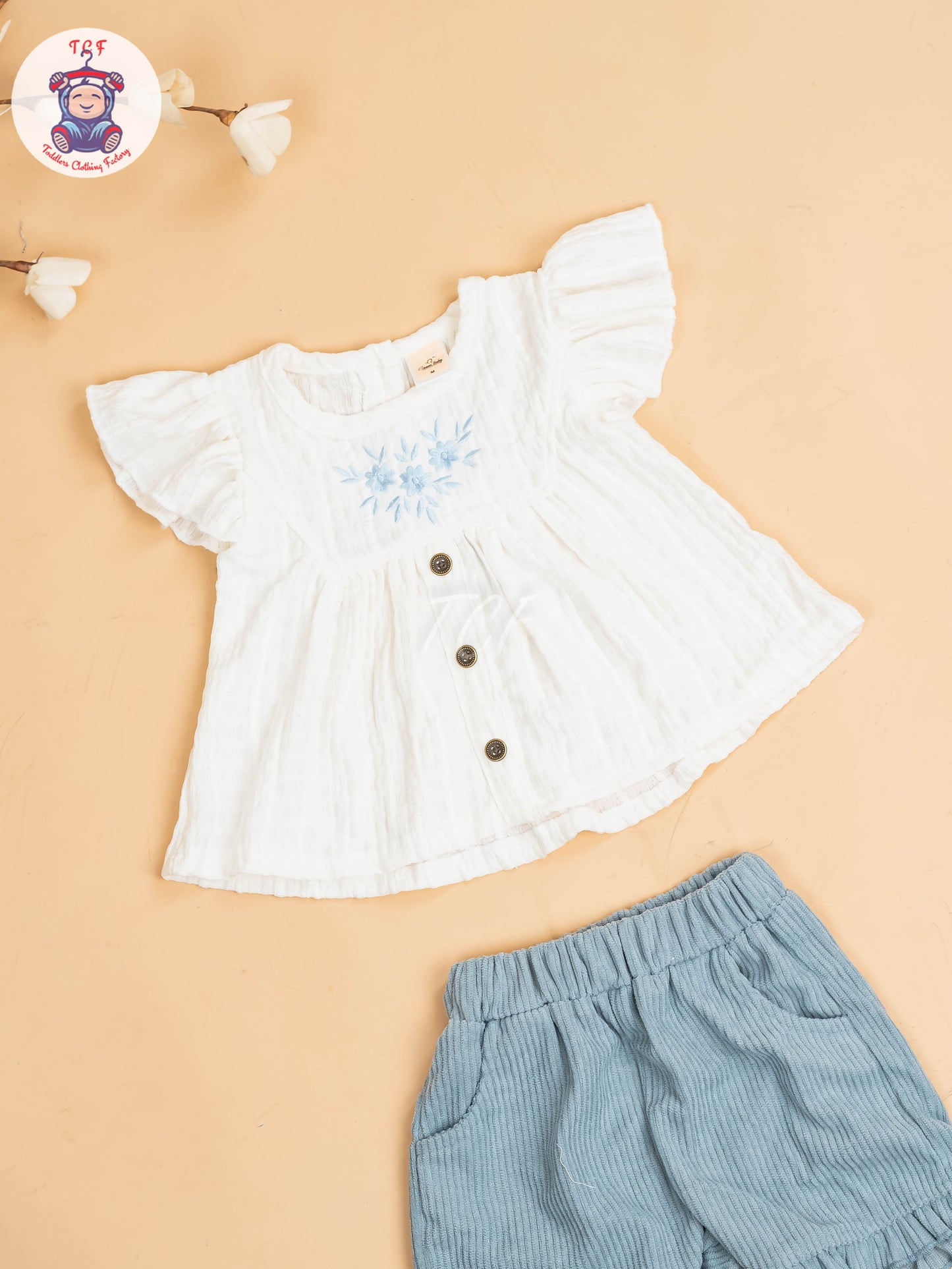 White & Grey - Girls Co-ords Sets