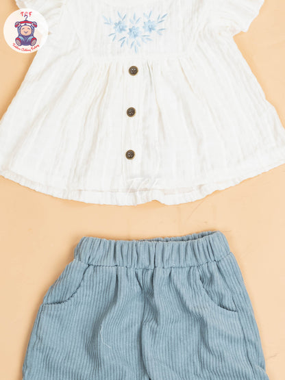 White & Grey - Girls Co-ords Sets