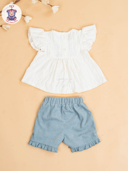 White & Grey - Girls Co-ords Sets