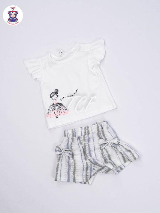 White - T-Shirts & Shorts