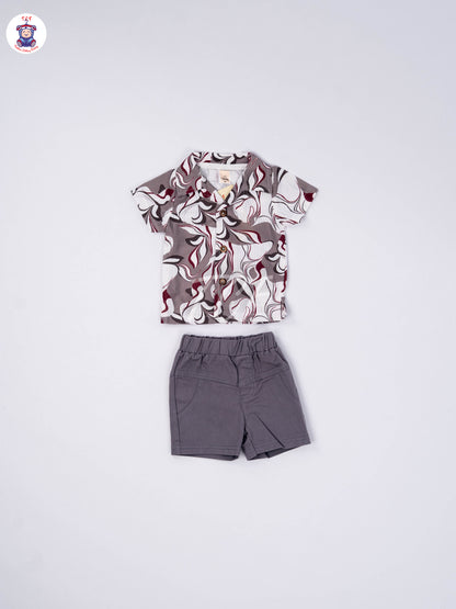 White & Grey - Shirts & Shorts